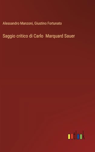 Saggio critico di Carlo Marquard Sauer von Outlook Verlag